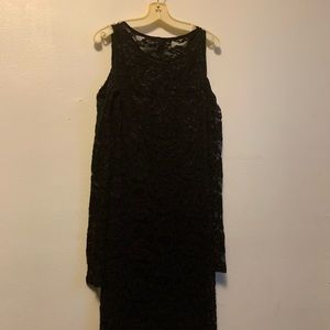 Black bodycon off the shoulder dress